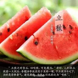 立秋之后莫吃瓜,莫再贪吃瓜果